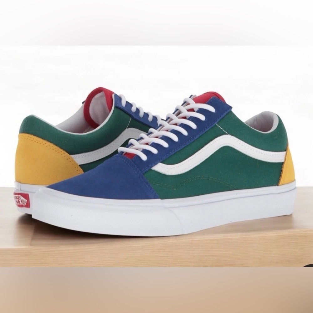 Vans Low Top Sneakers - Green, Blue, Yellow, Red, White